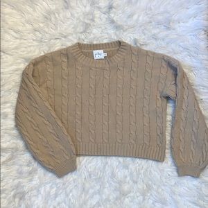 Princess Polly cable knit cropped sweater XS/S